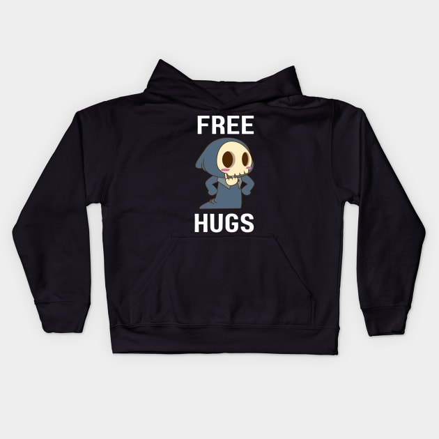 Free Hugs Grim Reaper Kids Hoodie by pako-valor